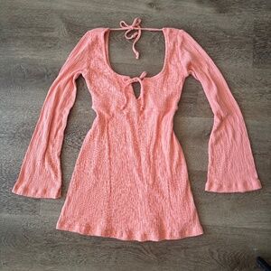 Free people coral beach dress size XS
